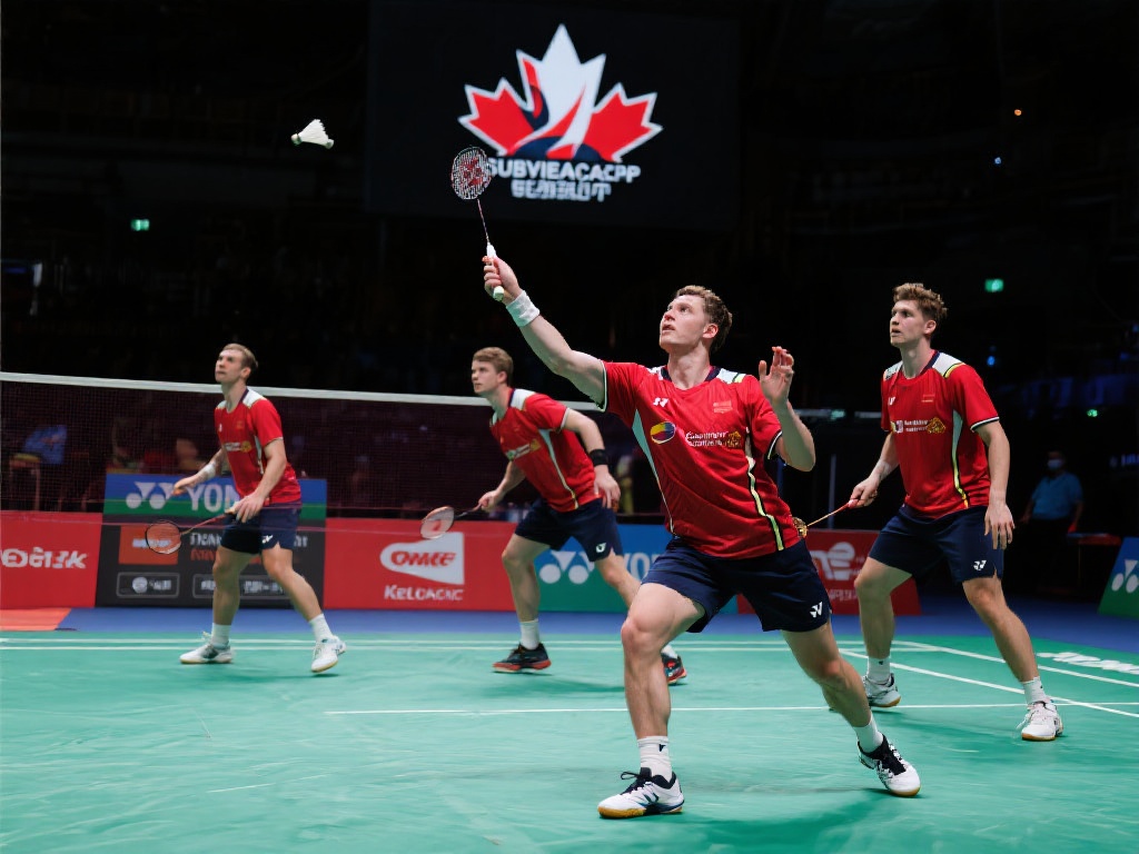 在国际羽毛球赛场上，每一场比赛都充满了激