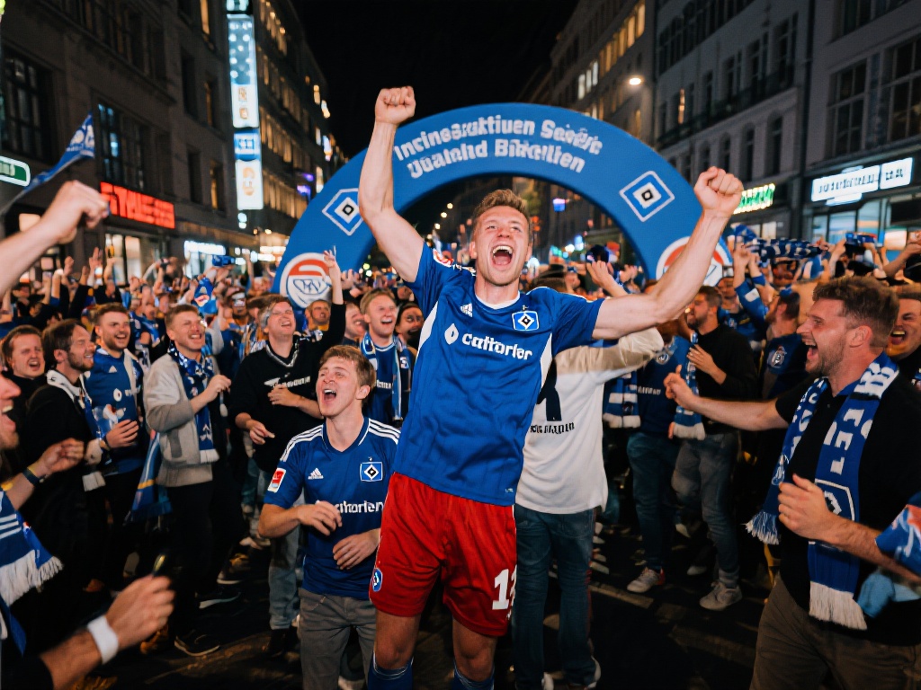 足坛一夜惊变!凯恩夺冠,汉堡冲级,曼城意外失足,阿森纳引援首秀 另一边,德国足球的传统劲旅汉堡队也在今晚