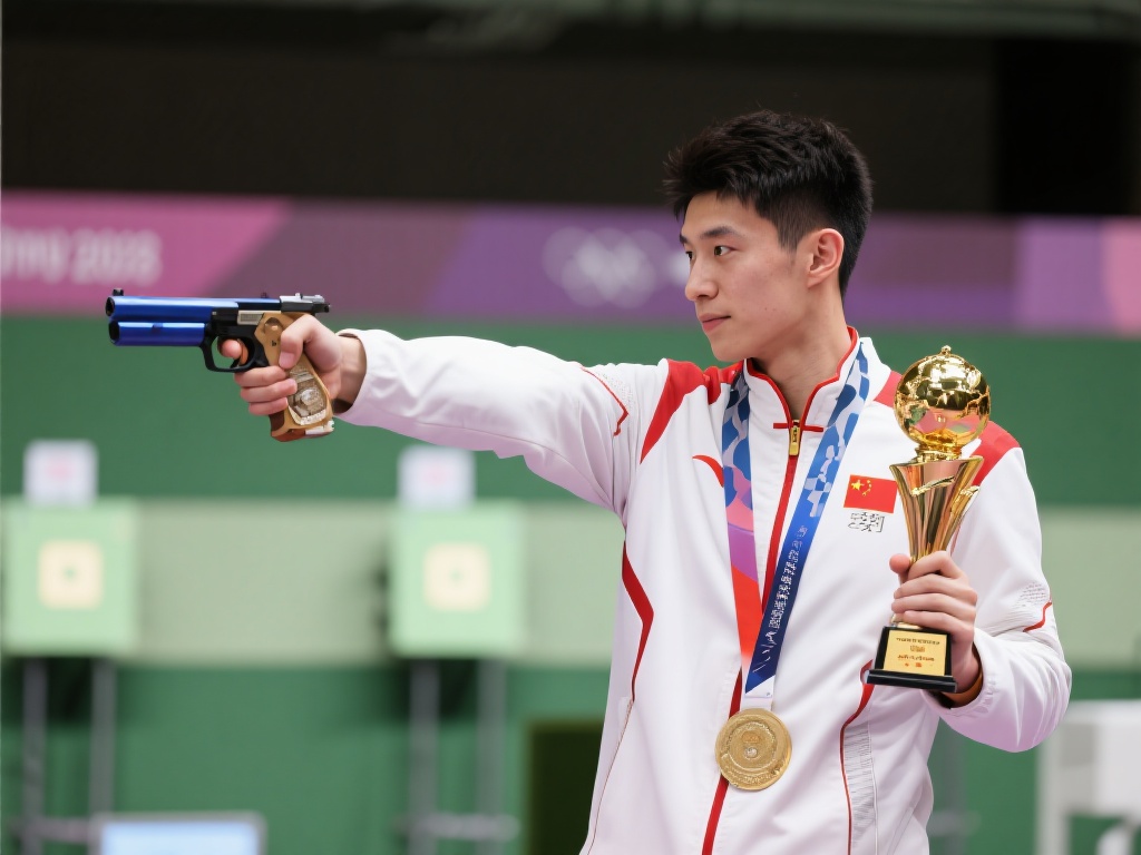 胡凯勇夺男子10米气手枪金牌 在竞技体育的舞台上,每一次突破都令人振奋