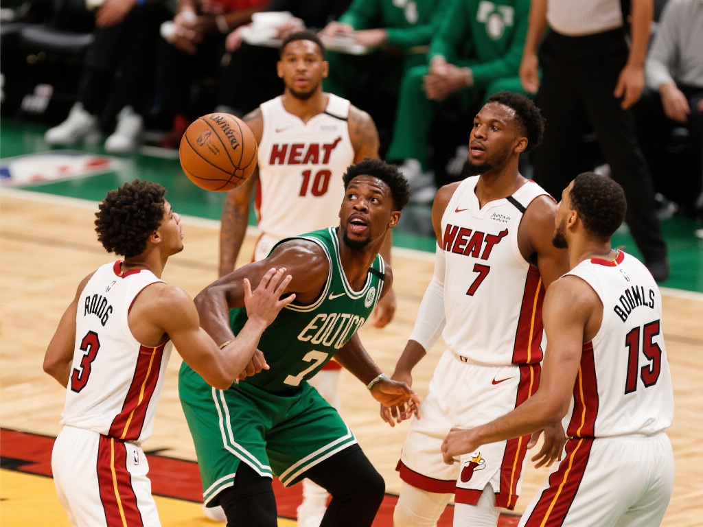 热火七人齐发力,客场力克凯尔特人豪取六连胜 这场比赛中,热火队展现了令人叹服的团队篮